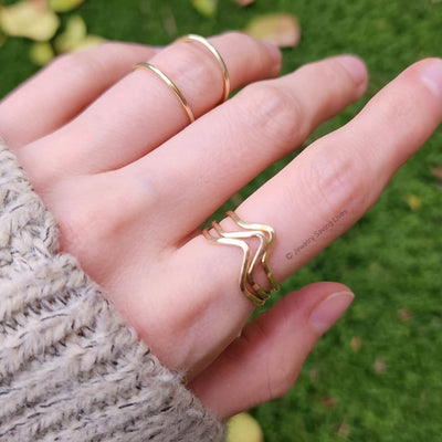 V Stacking Ring Rings Handmade Handcrafted