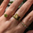 Vintage Hexagon Ring - Peridot Rings Handmade Handcrafted