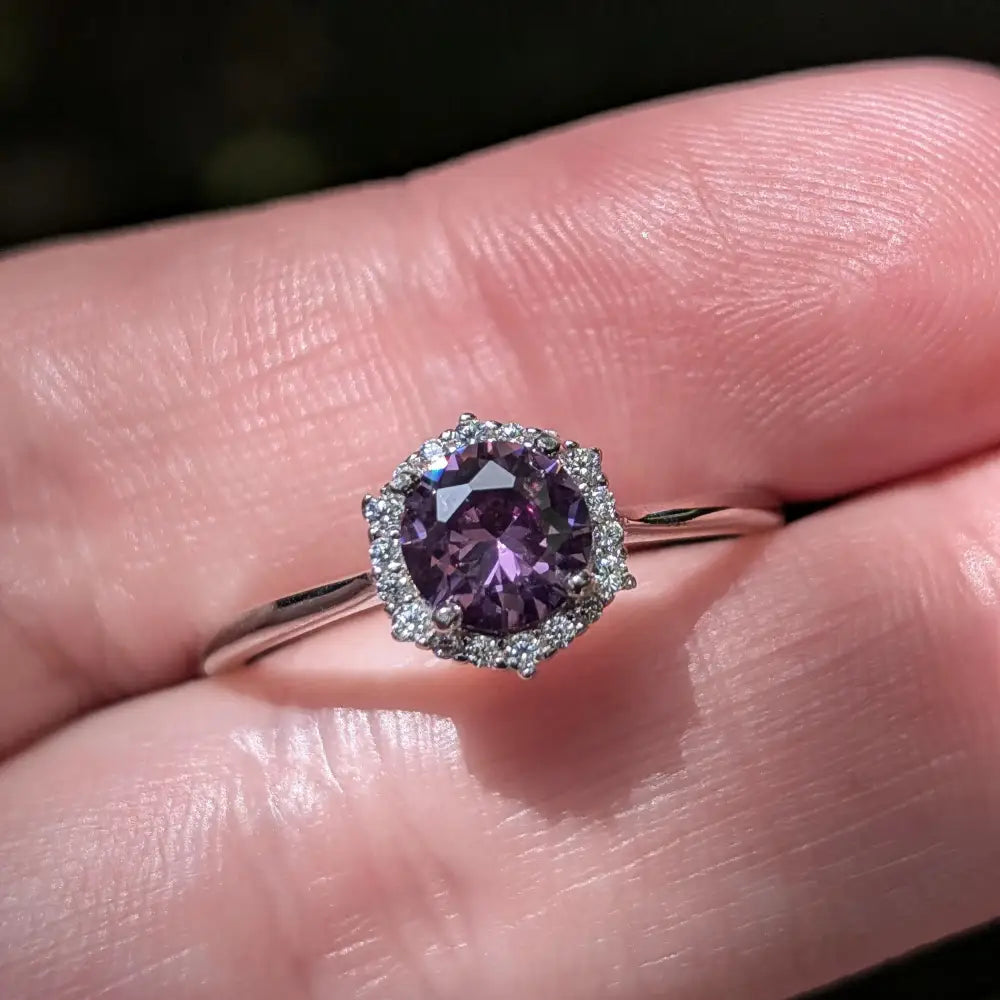 Vintage Hexagon Ring - Amethyst Rings Handmade Handcrafted