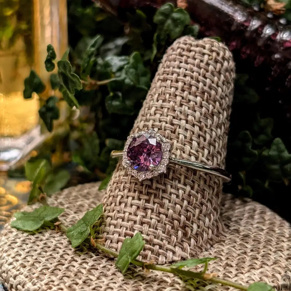 Vintage Hexagon Ring - Amethyst Rings Handmade Handcrafted