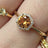 Vintage Hexagon Ring - Citrine Rings Handmade Handcrafted