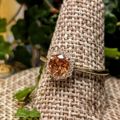 Vintage Hexagon Ring - Citrine Rings Handmade Handcrafted