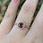 Vintage Hexagon Ring - Garnet Rings Handmade Handcrafted