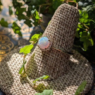 Vintage Hexagon Ring - Opal Rings Handmade Handcrafted