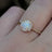 Vintage Hexagon Ring - Opal Rings Handmade Handcrafted
