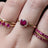 Vintage Hexagon Ring - Ruby Rings Handmade Handcrafted