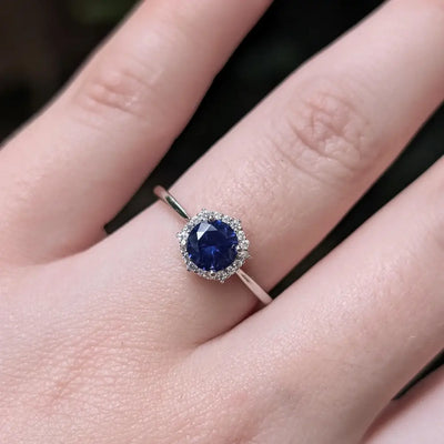 Vintage Hexagon Ring - Sapphire Rings Handmade Handcrafted