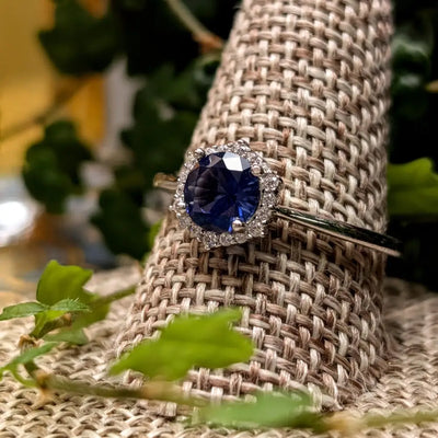 Vintage Hexagon Ring - Sapphire Rings Handmade Handcrafted