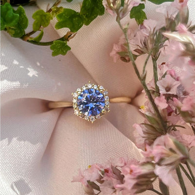 Vintage Hexagon Ring - Tanzanite Rings Handmade Handcrafted