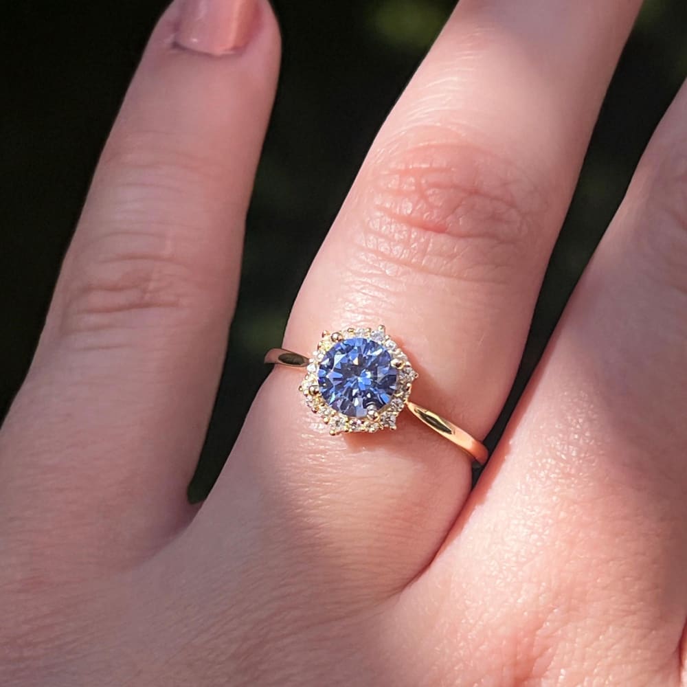 Vintage Hexagon Ring - Tanzanite Rings Handmade Handcrafted