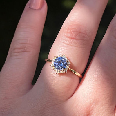 Vintage Hexagon Ring - Tanzanite Rings Handmade Handcrafted