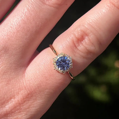 Vintage Hexagon Ring - Tanzanite Rings Handmade Handcrafted
