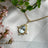 Vintage Teardrop Aquamarine Halo Pendant Necklace Necklaces Handmade Handcrafted