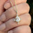 Vintage Teardrop Moissanite Halo Pendant Necklace Necklaces Handmade Handcrafted