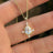 Vintage Teardrop Moissanite Halo Pendant Necklace Necklaces Handmade Handcrafted
