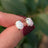 White Fire Opal Stud Earrings Earrings Handmade Handcrafted