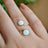 White Opal and Opal ring Rings Handmade Handcrafted