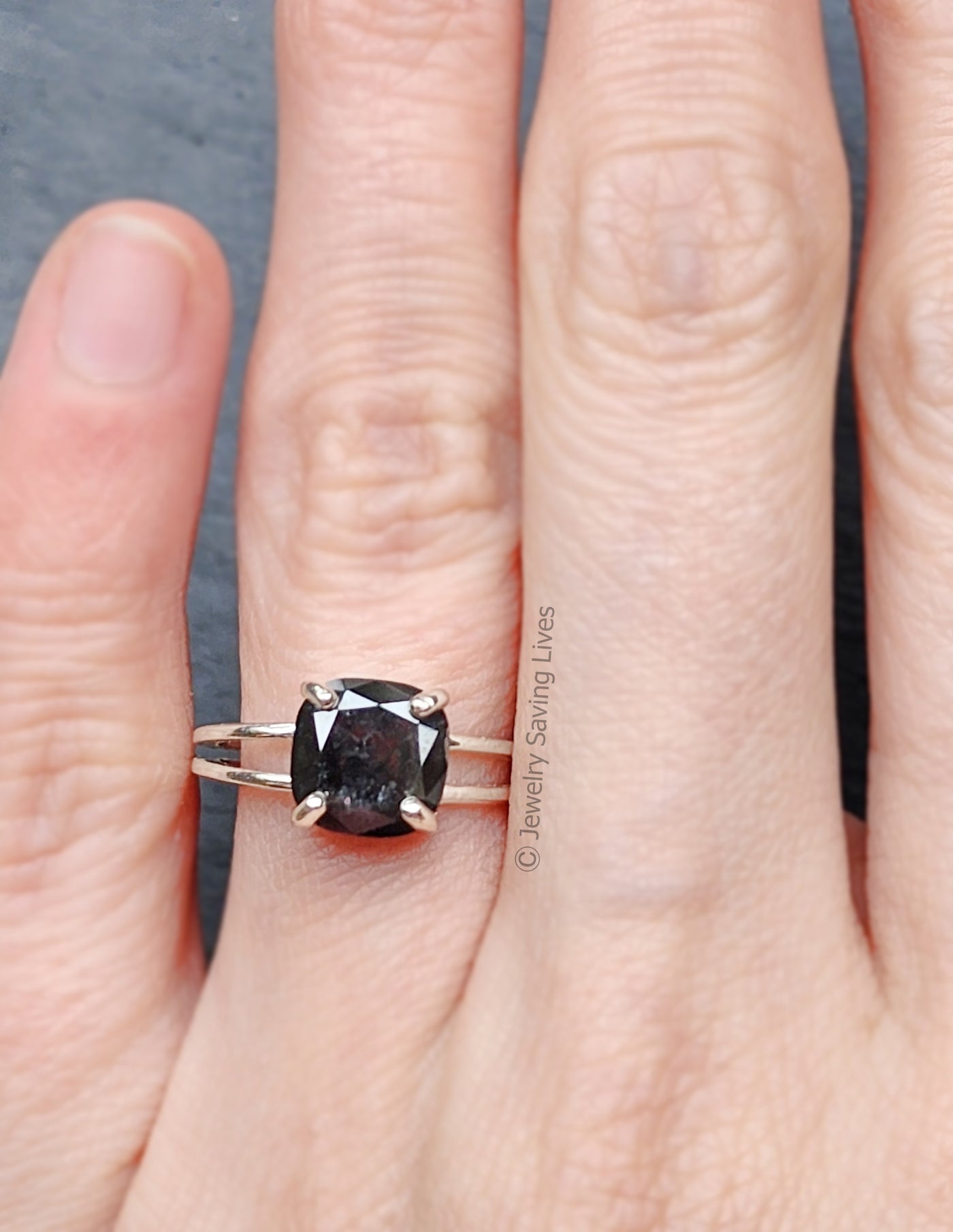 The Asher - Raw Salt and Pepper Diamond (DS030)