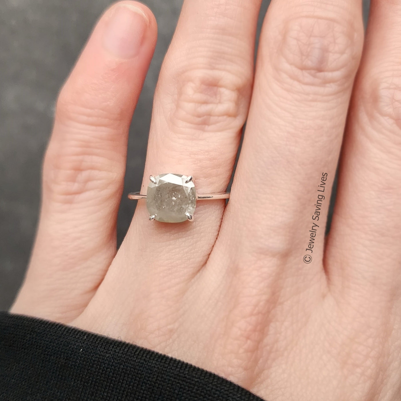 The Asher - Raw Salt and Pepper Diamond (DS035)