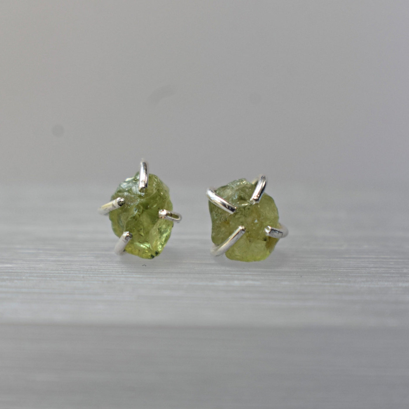 Moldavite Stud Earrings