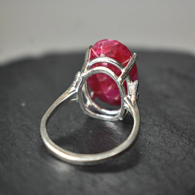 Oval Natural Ruby Cocktail Ring