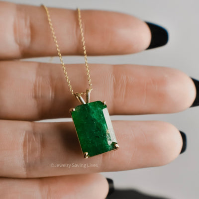 Emerald statement necklace