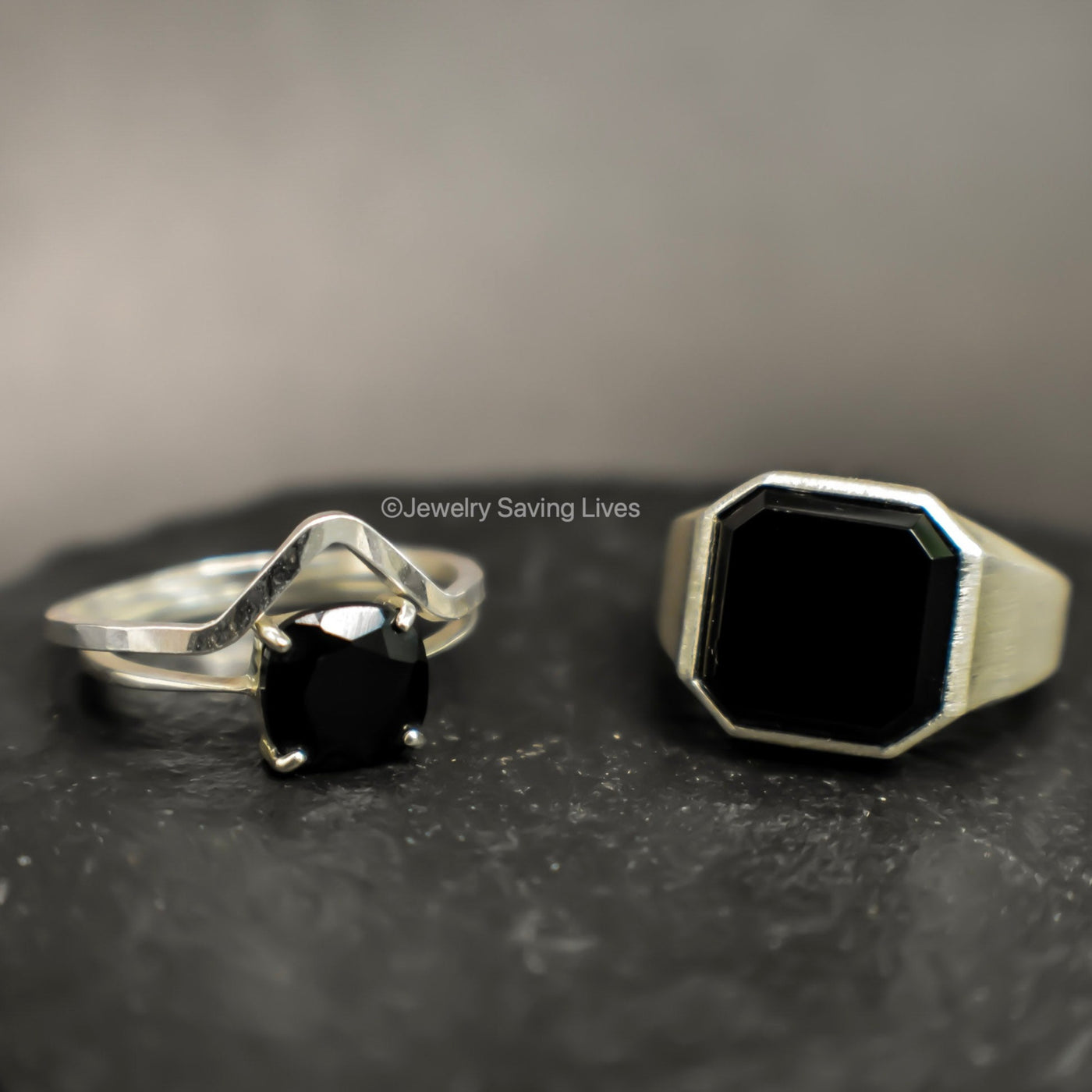 The Ashford and The Asher - Natural Onyx Couple's Set