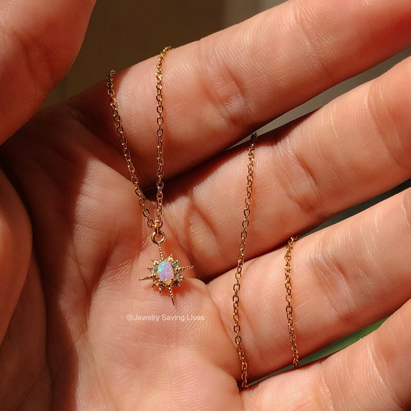 Star Fire Opal Necklace