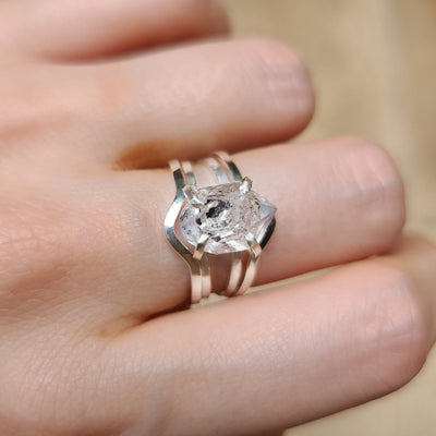 Herkimer (double band)  Ring - With Ring Jackets