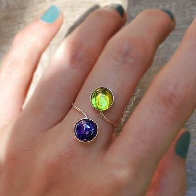 mom and daughter birthstone rings