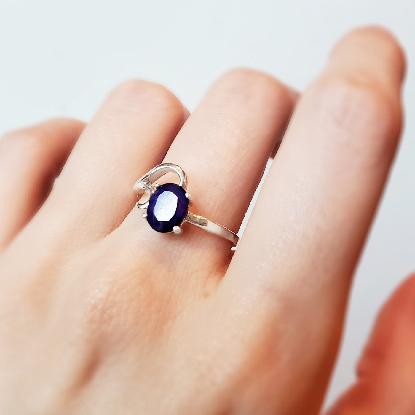 Sapphire Swirl Ring