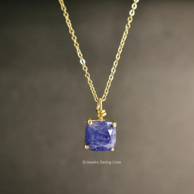 The Ashlynn - Natural Sapphire Necklace