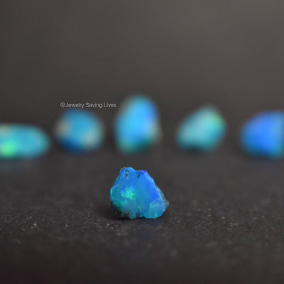natural blue opals