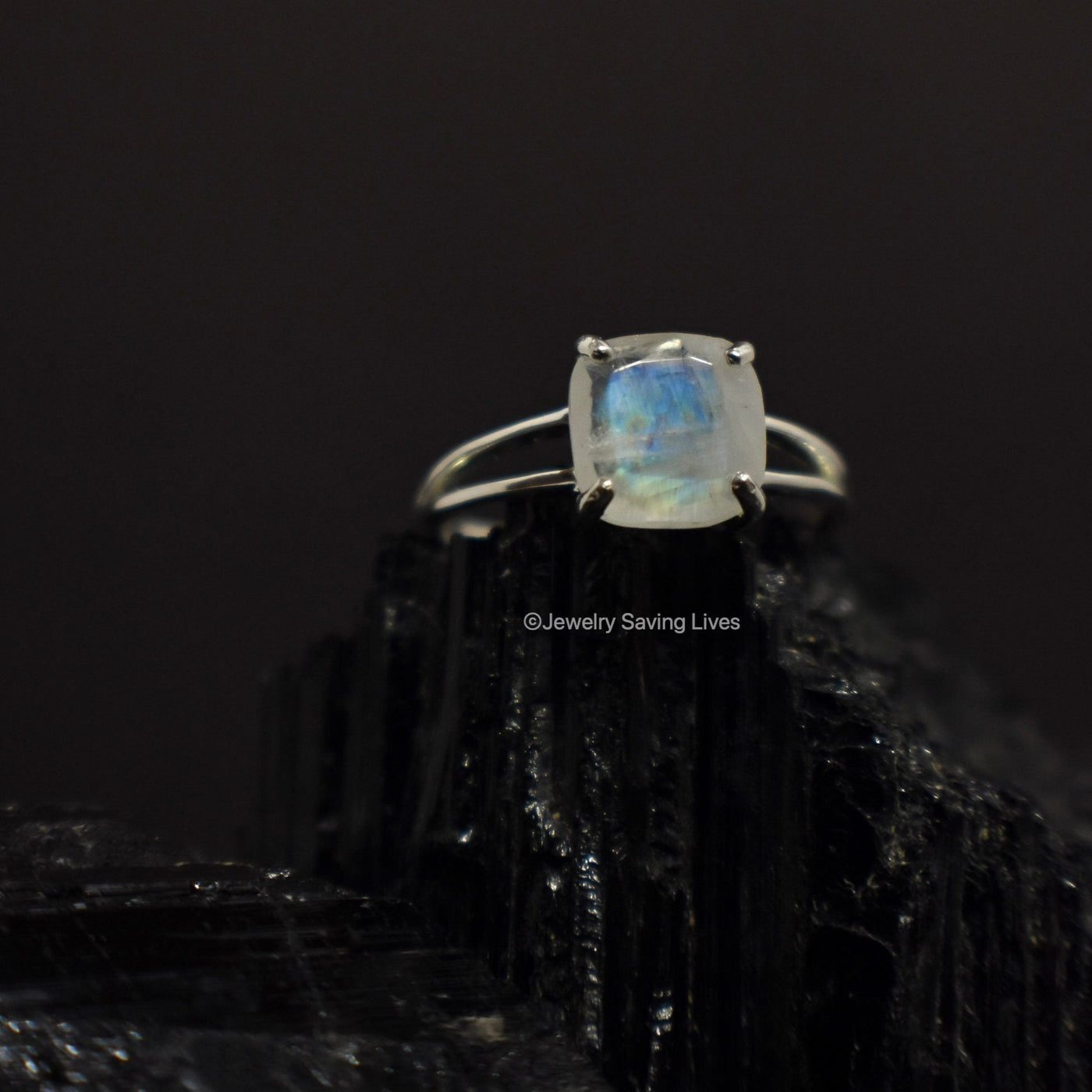 The Asher (double band) - Natural Moonstone