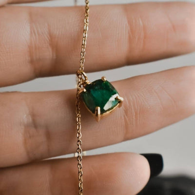 emerald bracelet in silver