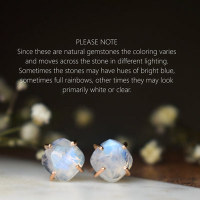 The Colette - Moonstone Stud Earrings